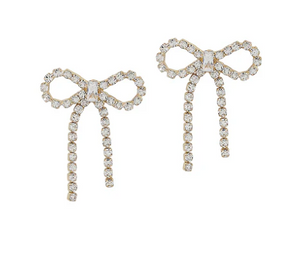 Precious Gold Bow Earring