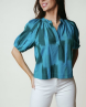 Henley Top - Cyan