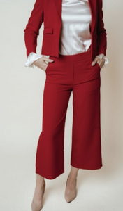 Carson Crop Pants | Red