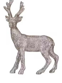 Resin Buck with Silver Glitter