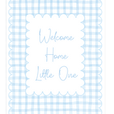 Mini Gingham Blue Baby Card