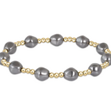 enewton extends - Admire Gold 3mm Bead Bracelet - Dark Grey Pearl