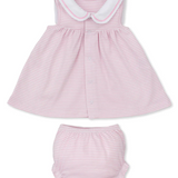 Whale Wonder Pink Srtripe Dress Set