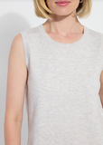 Rowan Reversable Knit Shell Tank | Pearl