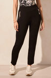 Techno Lux Contrast Trim Pull-On Ankle Pants