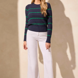 Long Sleeve Cotton Knit Crew Neck Sweater