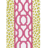Knots and Spots Green/Fuschia Guest Towel