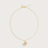 Butterfly White Pavé Small Necklace