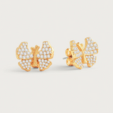 Butterfly White Pavé Stud Earrings