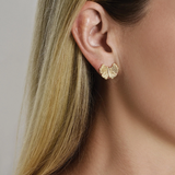 Butterfly Stud Gold Earrings