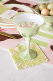 CN Bright Green Plaid Cocktail Napkin | Pack of 20