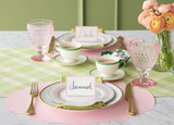 Pink French Frame Die-Cut Placemat | 12 Sheets