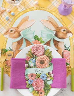 Bunny Basket Die-Cut Placemat | 12 Sheets