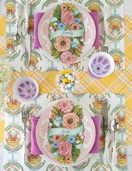 Laurel Bunny Baskets Placemat | Pad of 18 Sheets