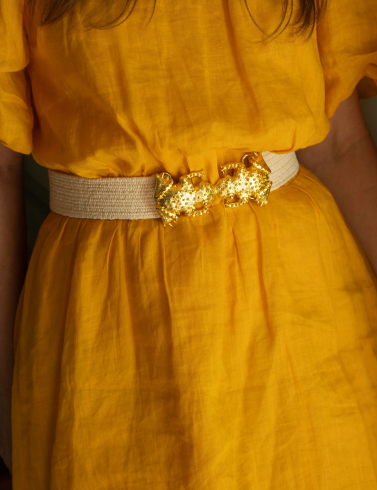 Stretch Raffia Belt Band | Light
