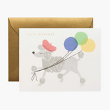 French Poodle Birthday Card