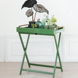 Folding Removable Tray Table w/ Bamboo Handles | Green