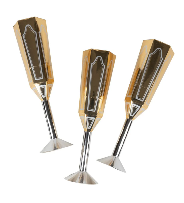 Sparkling Flutes Place Cards - Includes 8 Classic Fold Place Cards