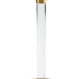 Large Brass & Resin Candlestick in Clear | 10 inch