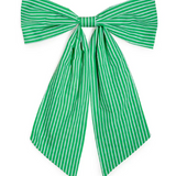 Striped Bow Clip