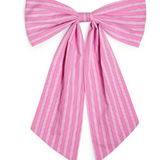 Striped Bow Clip