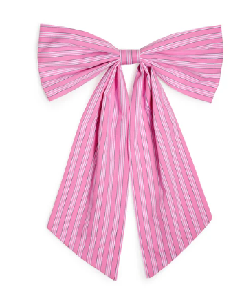 Striped Bow Clip