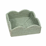 a basket with a scalloped edge