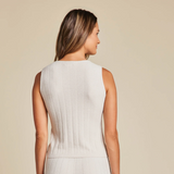CCUL V Neck Ribbed Tank | Sand Dune