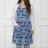 Bohemian Floral Apron | Azure Blue & Aqua