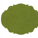 Bright Green French Frame Die-Cut Placemat | 12 Sheets
