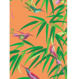 Birds in Paradise Paper Guest Towel Napkins | Orange