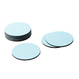 Classic Round Canvas Felt-Backed Coasters | Aqua