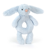 Bashful blue Bunny Ring Rattle