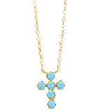Baby Opal Cross Necklace