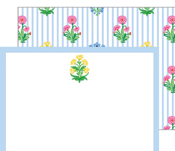 Coco Block Print Folded Notecard | Set of 10