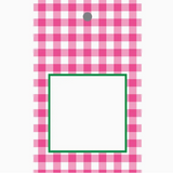 Hot Pink Gingham Check Gift Tags | Set of 10