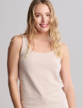 a woman in a tank top