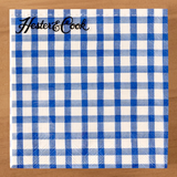 CN Navy Painted Check Cocktail Napkin | Pack of 20