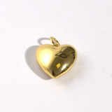 Puff Heart Gold Charm