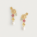 Wildflower Pearl Drop Earring