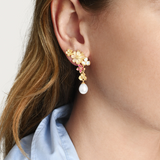 Wildflower Pearl Drop Earring