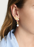 Wildflower Pearl Drop Earring