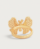 Butterfly White Pavé Ring