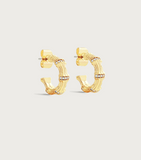 Bamboo Huggie Hoop Earrings