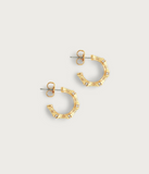 Bamboo Huggie Hoop Earrings