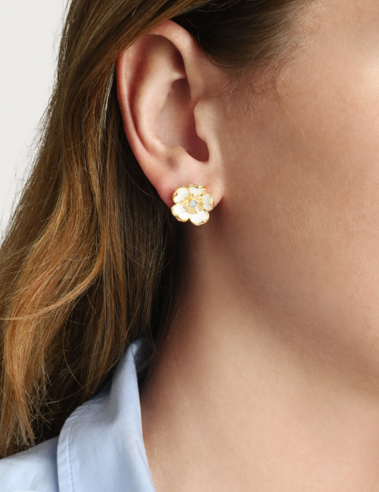 Wildflower Enameled Stud Earrings
