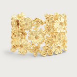 Wildflowers Gold Wide Cuff