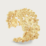 Wildflowers Gold Wide Cuff