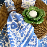 Cactus Flower Blue Cloth Napkins | Set of 4