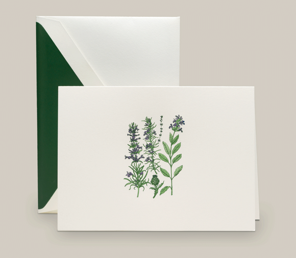 Garden Herbs Note Cards